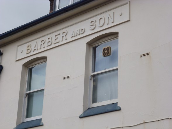 Barbers' Victorian name plate