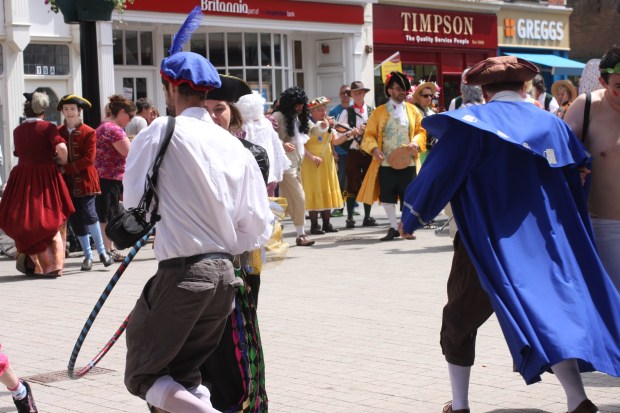 Jerry practicing his dancing during our open air ceilidh dance at the Midsummer Fayre last week