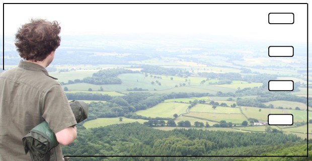 Large screen digital animation showing the changing Wrekin Forest landscape